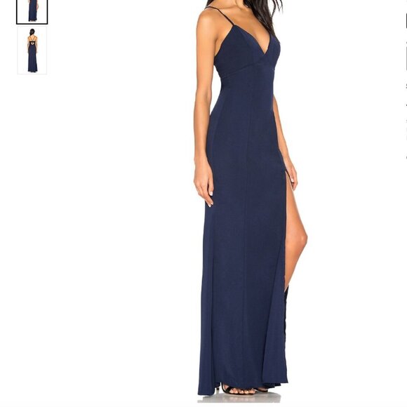 NWOT About Us Lisseth Maxi Dress in navy size small - Picture 2 of 6